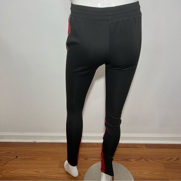 NWOT Pam & Gela Zippered Crystal Rhinestone Leg‎ Detail Track Pants - S - Picture 10 of 15